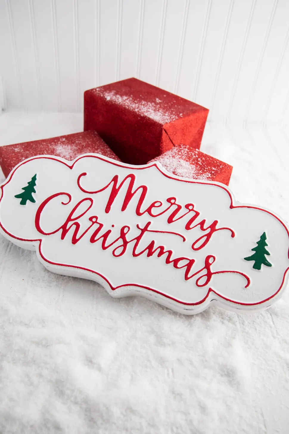 18" x 9” Metal Merry Christmas Wall Piece