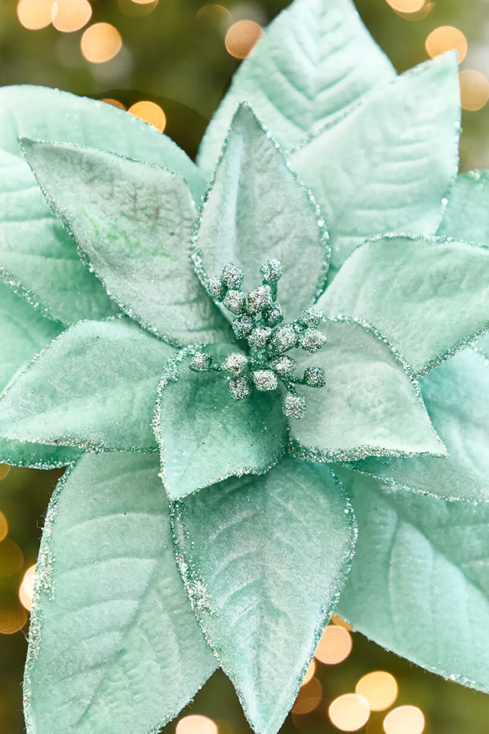 24" x 13" Mint Poinsettia Stem