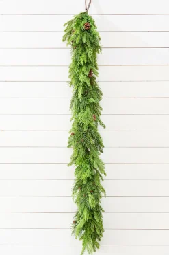72" x 12" Natural Touch Mix Evergreen Garland