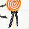 23" x 5" Orange and White Lollipop Spray