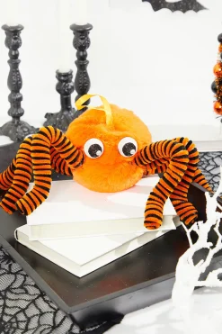 5" x 15" Orange Faux Fur Spider