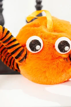 5" x 15" Orange Faux Fur Spider
