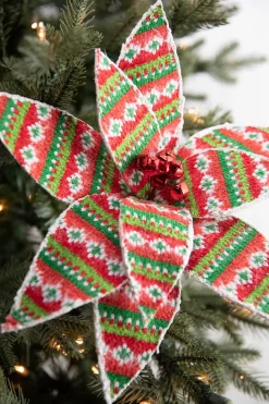 22” x 12" Patterned Poinsettia Stem