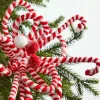 20" x 11" Peppermint Loop Poinsettia