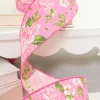 2.5”x10 Pink Spring Floral Ribbon