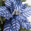 22” x 12" Pressed Poinsettia Stem - Navy