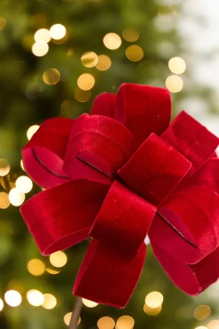 20" x 8” Red Velvet Ribbon Stem