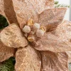 24" x 11" Rose Gold Beaded Sequins Poinsettia Stem