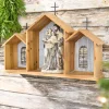 20” x 29” Rustic Wood & Metal Creche