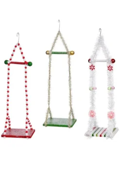 6x18" Single Elf Swing, Small - Assortment of 3 - Mark Roberts