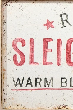 24" x 48" Sleigh Rides Metal Wall Decor