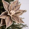 22” x 13" Stripe Poinsettia Stem