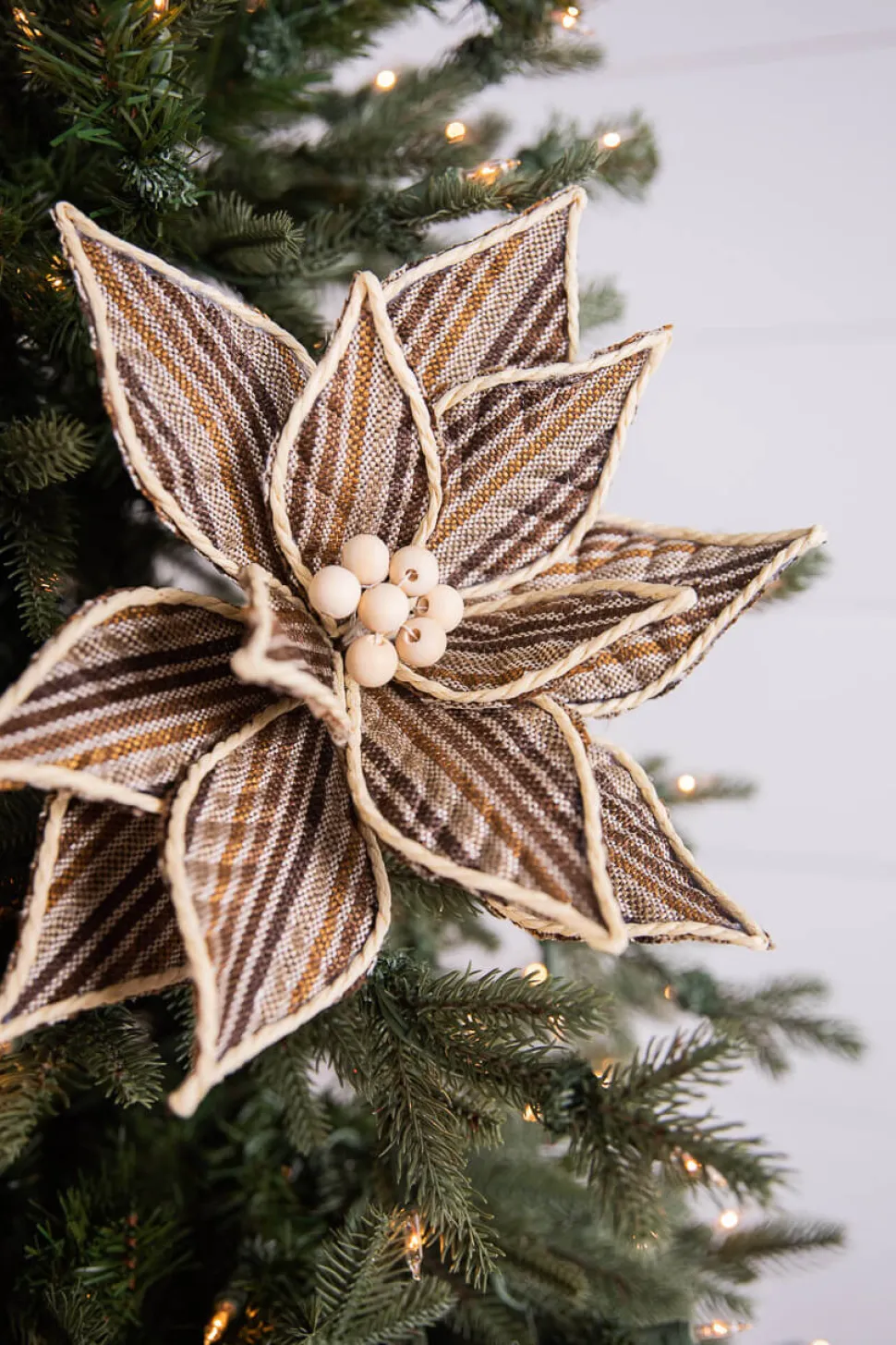 22” x 13" Stripe Poinsettia Stem