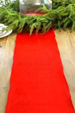 8" x 9' Table Runner on a Roll Red