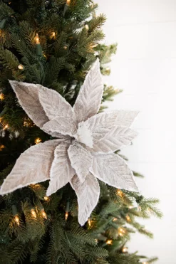 22” x 14.5" Taupe Sugar Poinsettia Stem