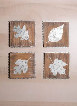 5.5" x 5.5" Tin Galvanized Leaf Wall Decor