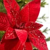 20" x 15" Velvet Jewel Poinsettia Stem
