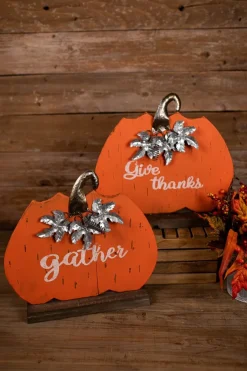 15x16 Wooden/Metal Greeting Pumpkin