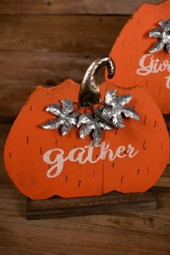 15x16 Wooden/Metal Greeting Pumpkin