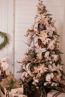 24” x 13.5" Woolly/Fur Poinsettia Stem