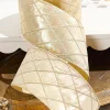 4" x 10 Yard Champagne Gold Quilted Dupion Ribbon