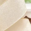 4" x 10 Yard Champagne Shimmer Glitter Ribbon