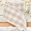 4" x 5 Yard Cotton Checks Tafetta Ribbon