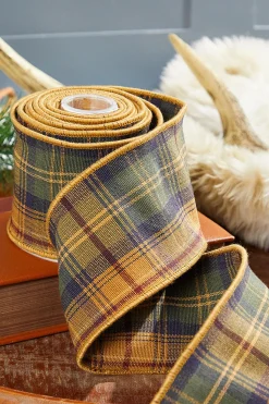 4" x 5 Yard Cotton Highlands Luxe Plaid Ribbon