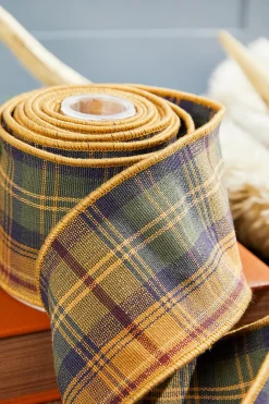 4" x 5 Yard Cotton Highlands Luxe Plaid Ribbon