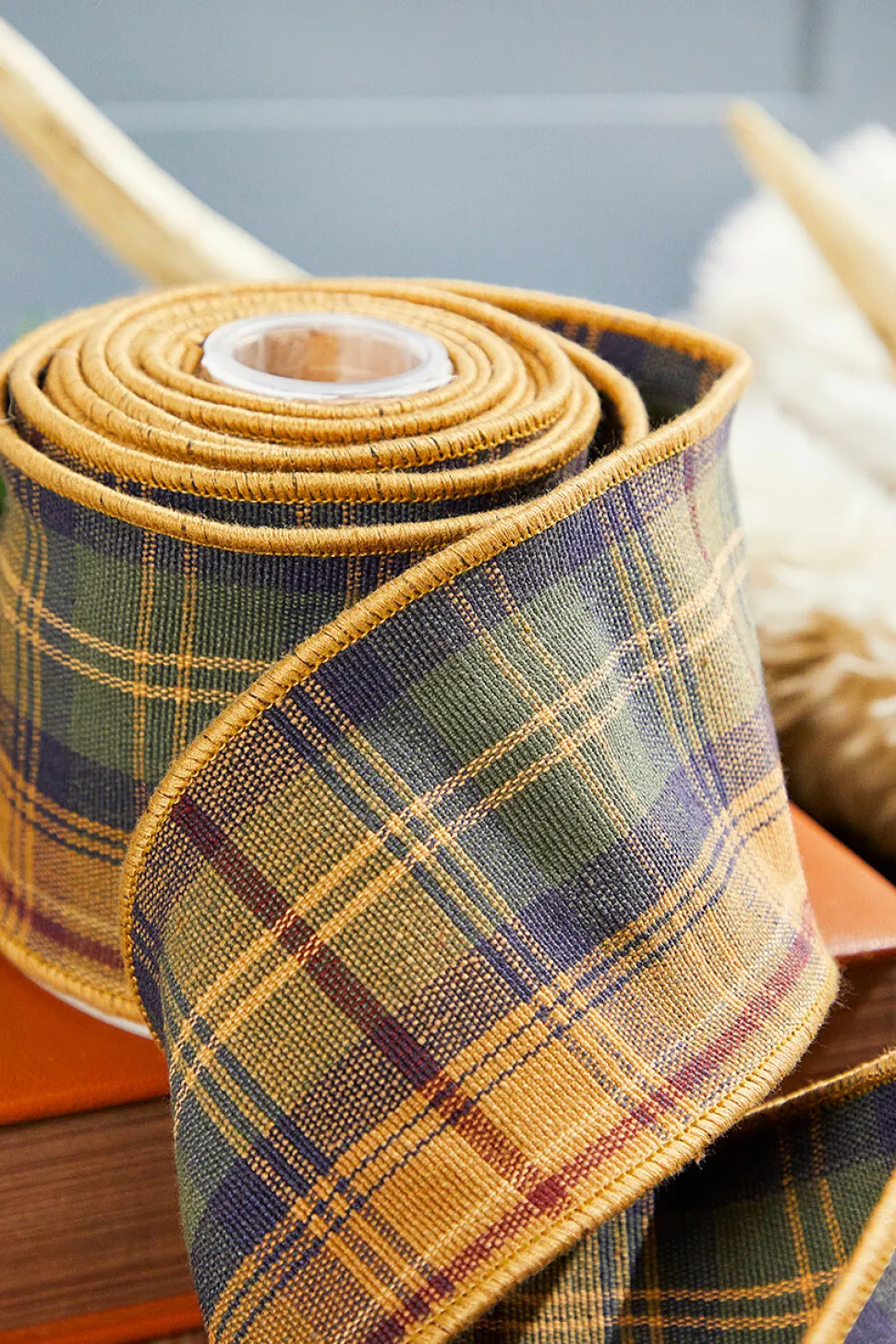 4" x 5 Yard Cotton Highlands Luxe Plaid Ribbon