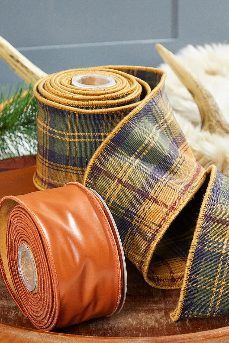 4" x 5 Yard Cotton Highlands Luxe Plaid Ribbon