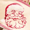 4" x 5 Yard Embroidered Santa Face/Believe Ribbon