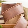 2.5" x 5 Yard Faux Leather & Jute Ribbon