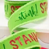 2.5" x 10 Yard Green Stink! Stank! Stunk! Velvet Storyville Ribbon