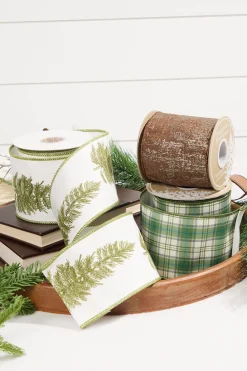 4" x 10 Yard Hunter Green Plaid Ribbon