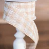 2.5" x 10 Yard Jute Cotton Checkered Ribbon