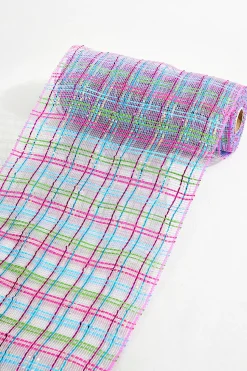 10" x 10 Yard Lavender/ Pink/Turquoise Deco Poly Mesh