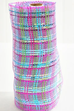 10" x 10 Yard Lavender/ Pink/Turquoise Deco Poly Mesh
