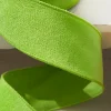 2.5" x 10 Yard Lime Green Velvet Wired Ribbon