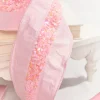 4" x 5 Yard Pink Embellished Center Ribbon