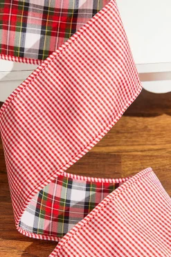 4" x 10 Yard Plaid Gingham Double Sided Ribbon