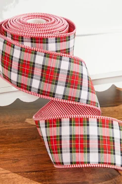 4" x 10 Yard Plaid Gingham Double Sided Ribbon