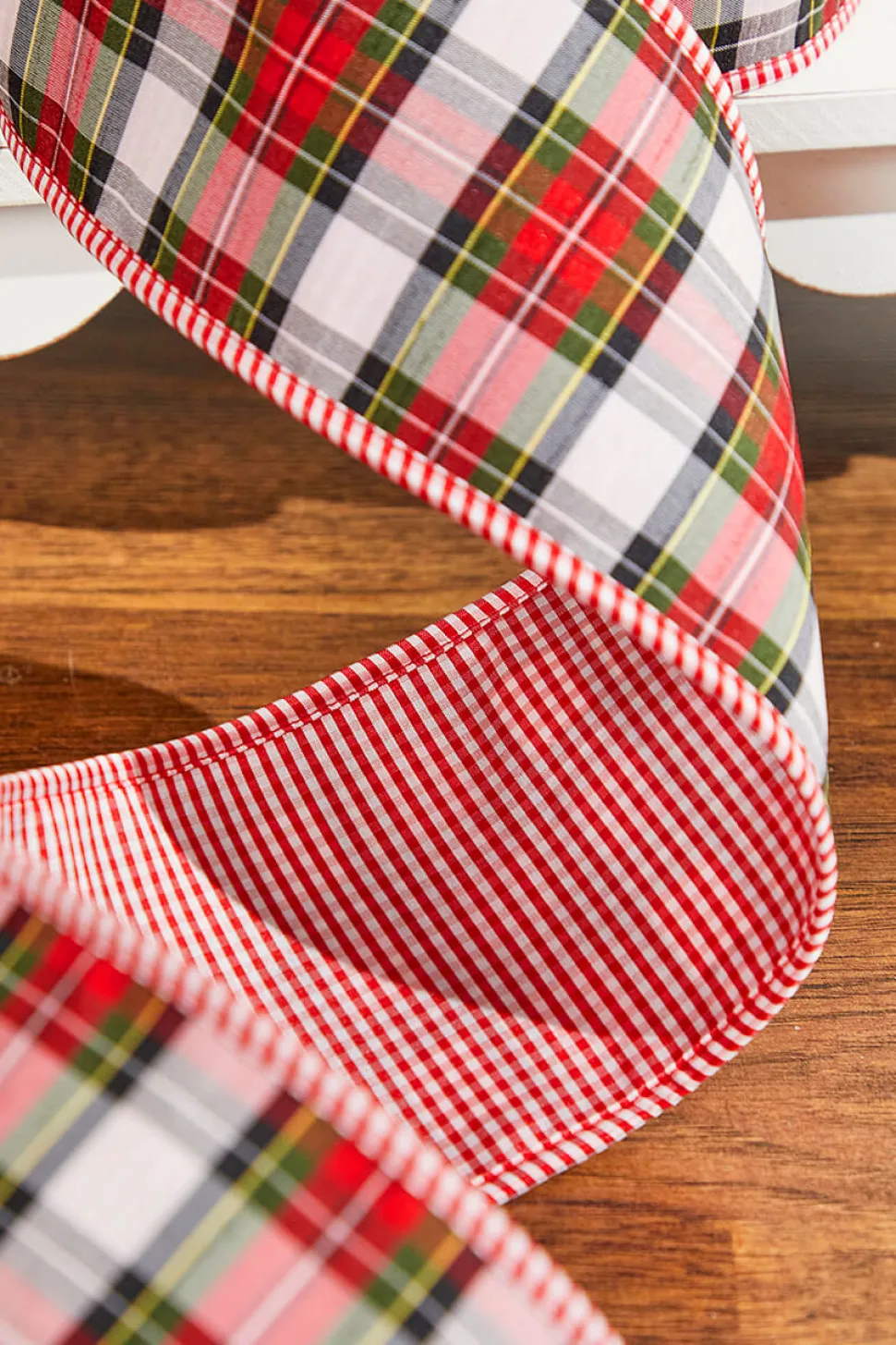 4" x 10 Yard Plaid Gingham Double Sided Ribbon