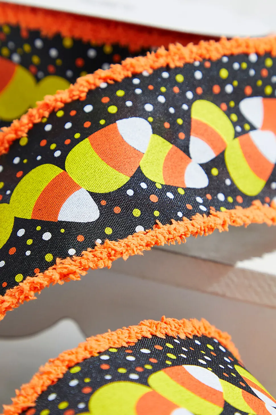 2.5" x 10 Yards Candy Corn Ribbon