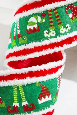 4" x 10 Yards Elf Hats/Legs Ribbon
