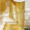 4" x 10 Yards Gold Glitter Mesh Ribbon