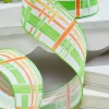 2.5" X 10 Yards Green Plaid Ribbon