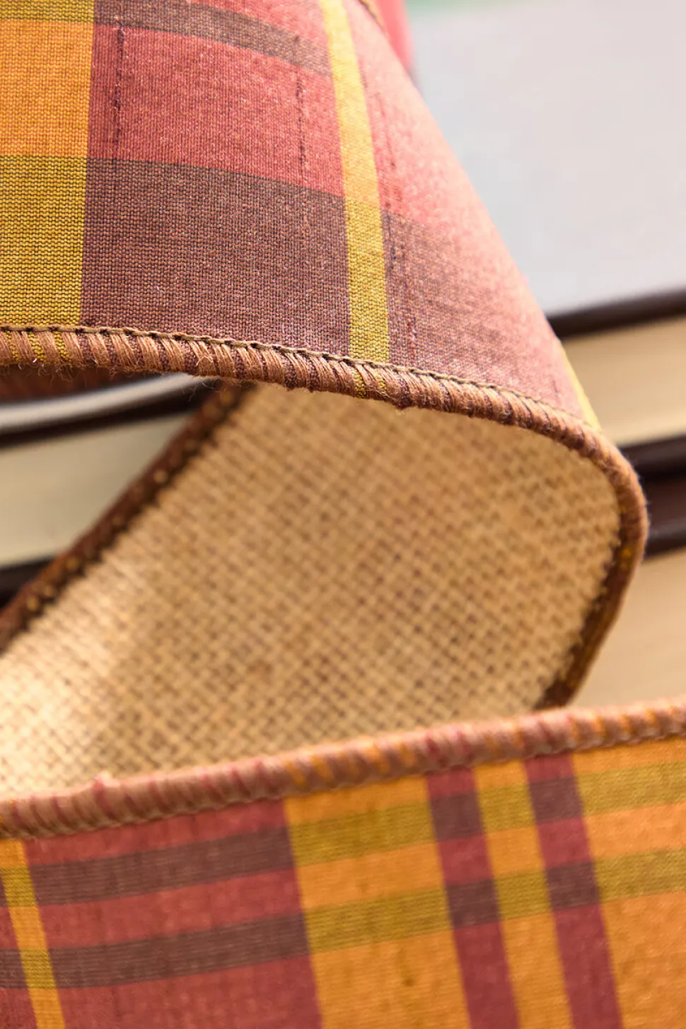 2.5" x 5 Yards Plaid Fall Ribbon