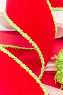 4" x 10 Yards Red Velvet Ribbon