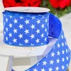 2.5" x 10 Yards Stars on Blue Ribbon